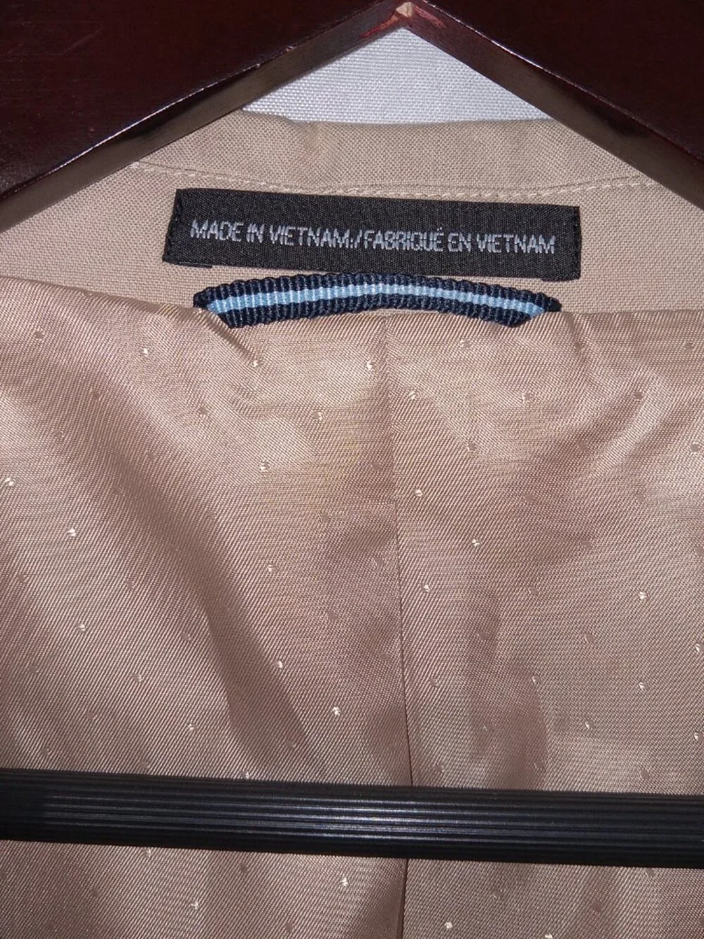 Tommy Hilfiger Mens 44R Beige Khaki Cotton Stretch Sport Coat Blazer Jacket